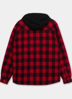 Hooded Padded Flannel Shirt Pioneer
