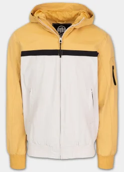Men's hooded jacket 2 Color Longwood - Yellow/Offwhite