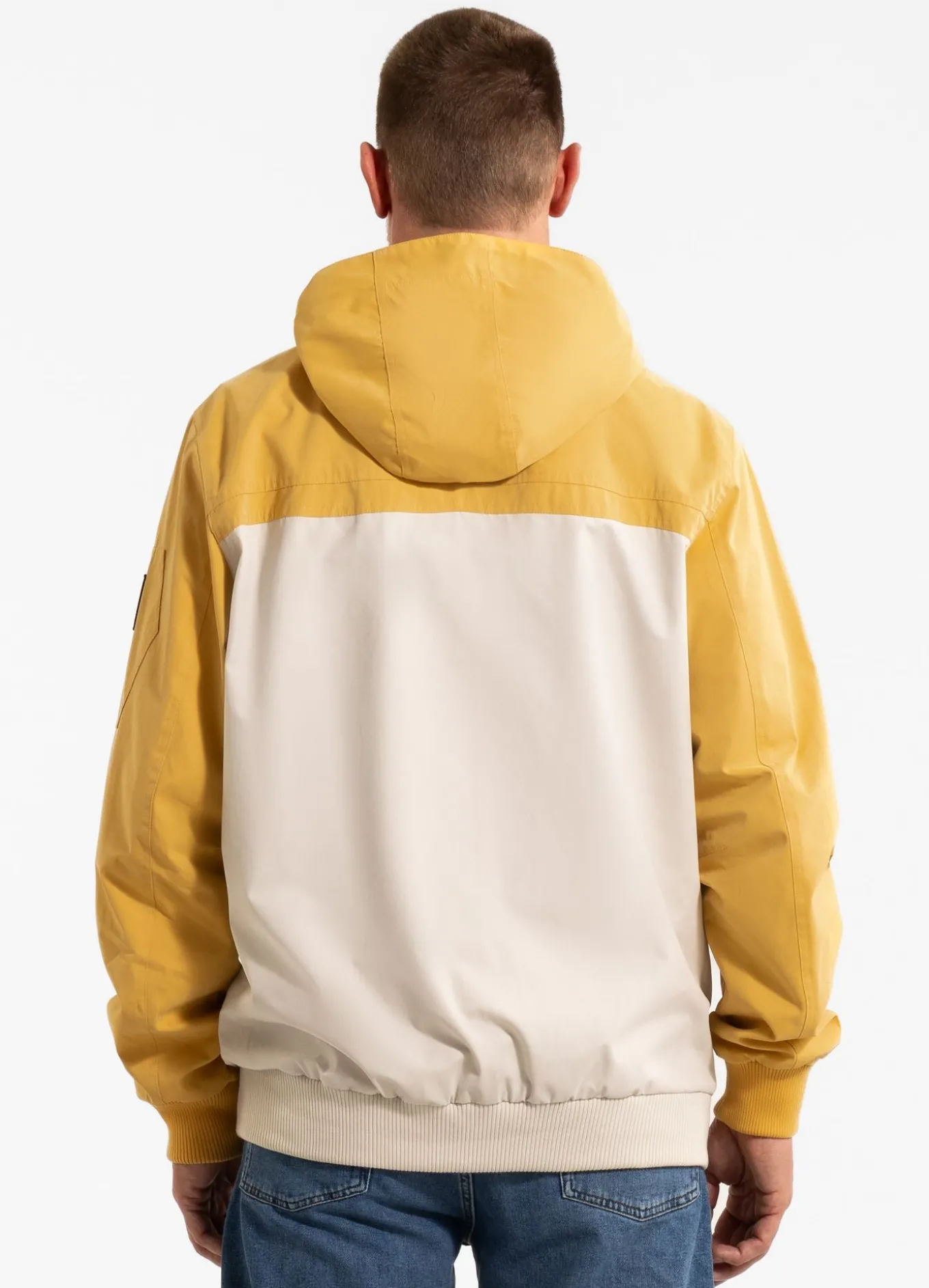 Men's hooded jacket 2 Color Longwood - Yellow/Offwhite