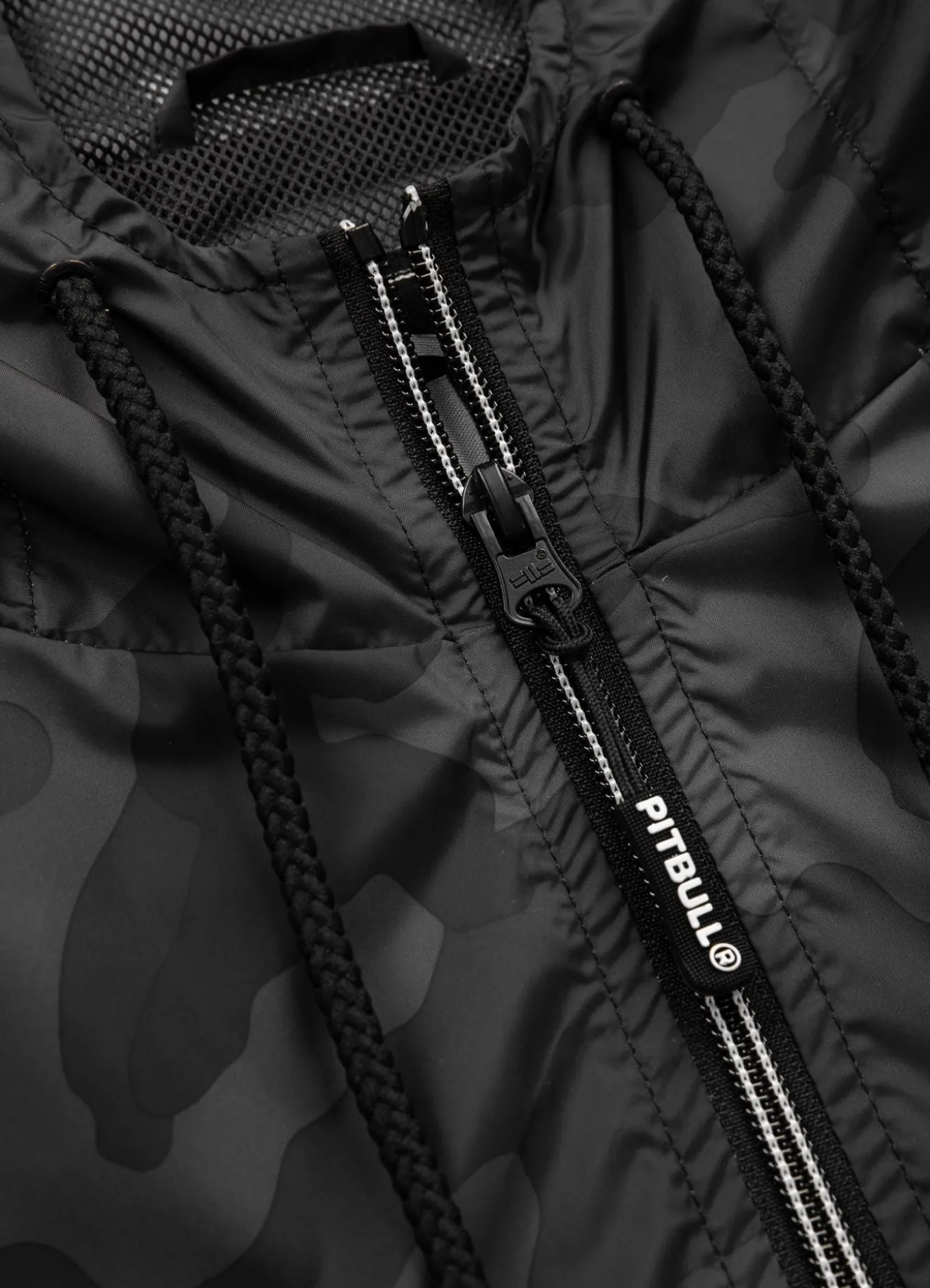 Men's hooded jacket Athletic Logo - All Black Camo