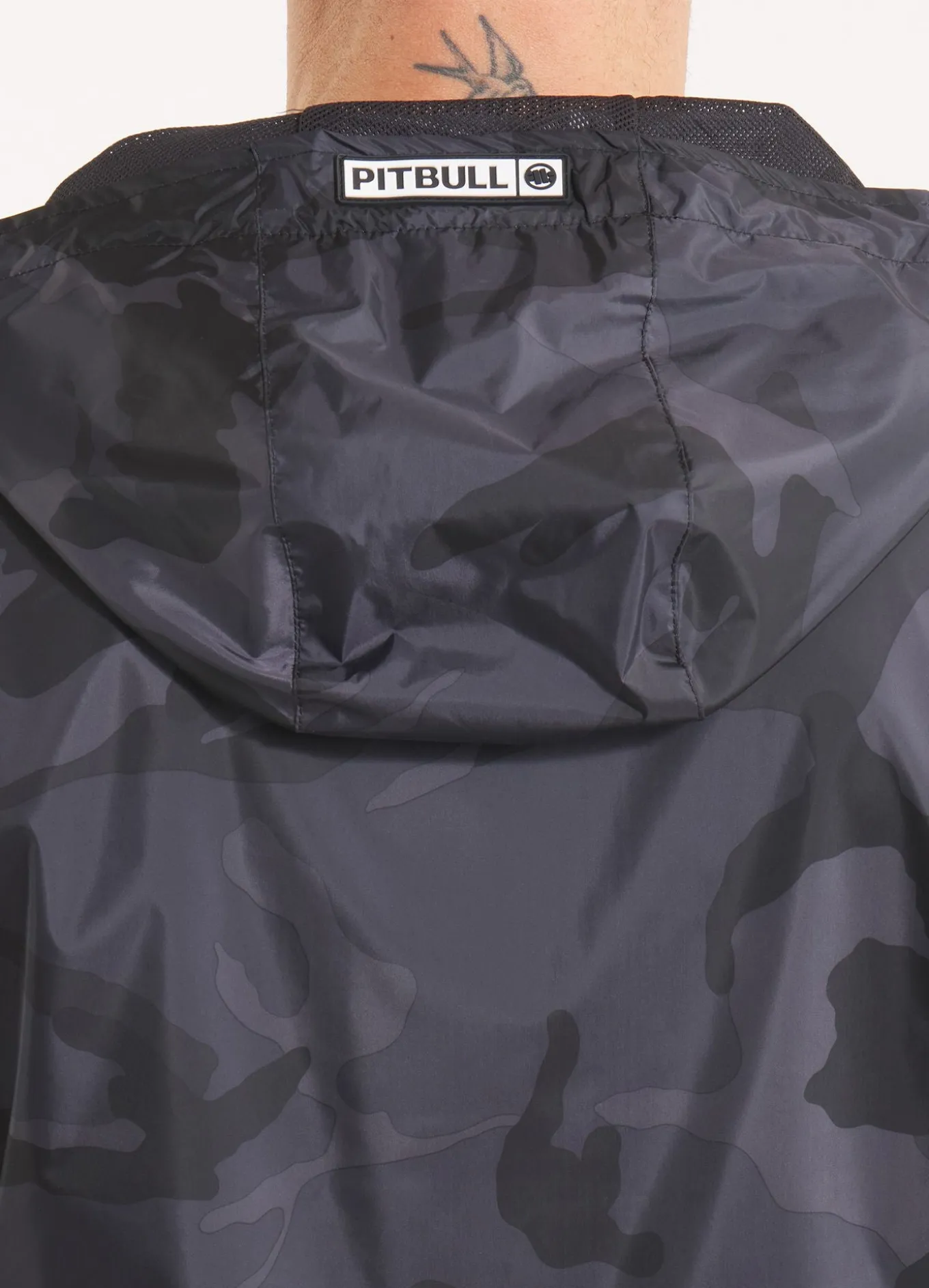 Men's hooded jacket Athletic Logo - All Black Camo