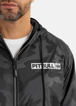 Men's hooded jacket Athletic Hilltop - All Black Camo