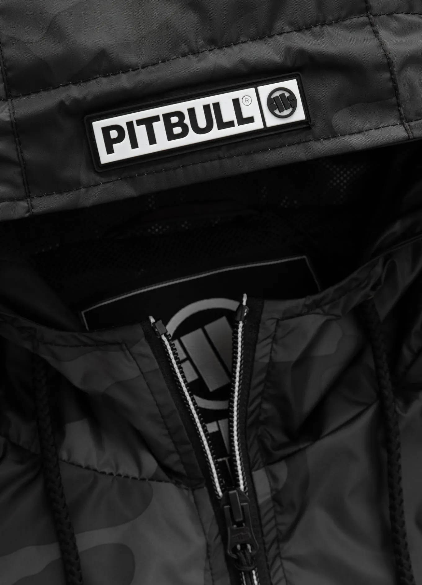 Men's hooded jacket Athletic Logo - All Black Camo