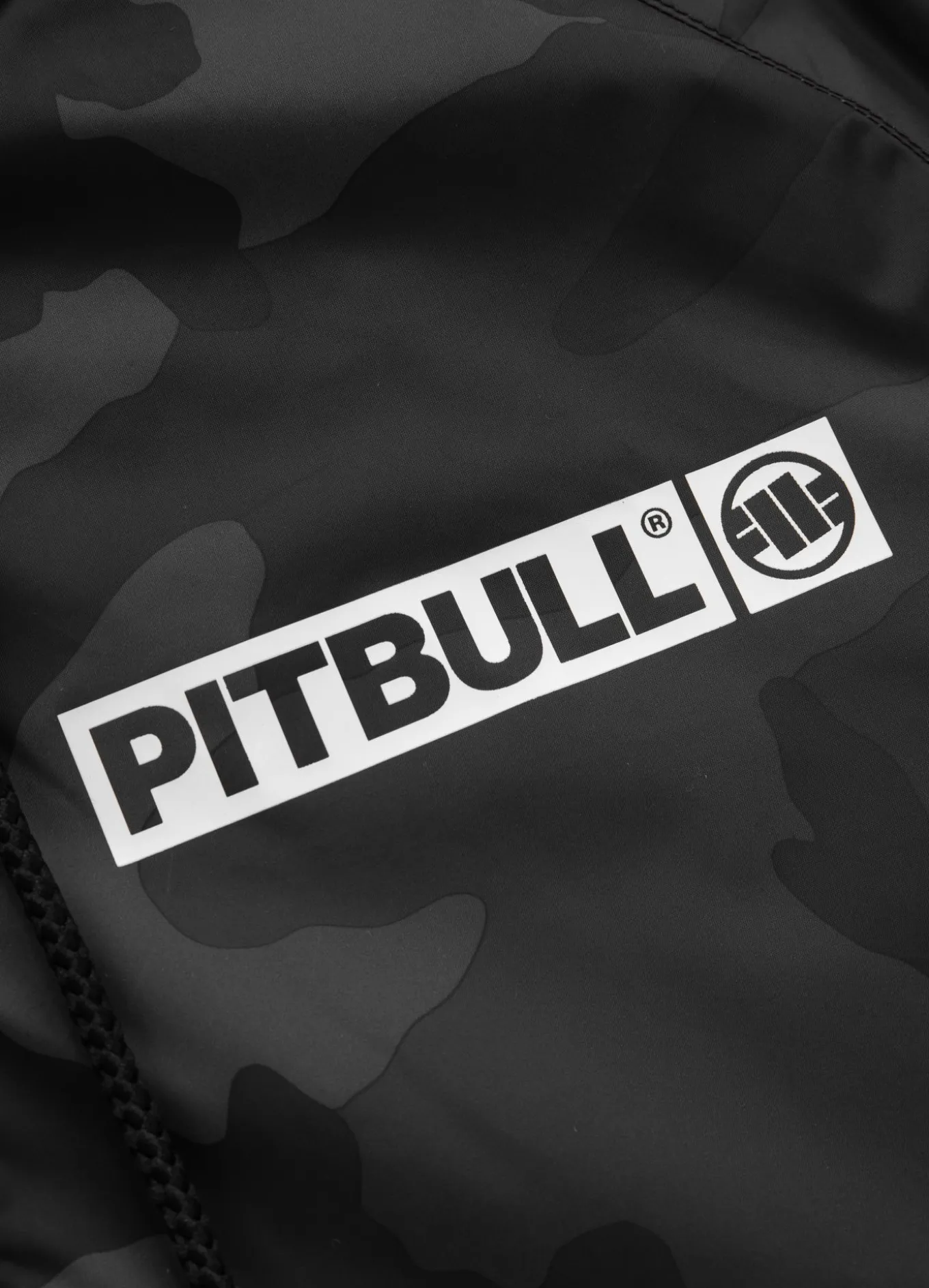Men's hooded jacket Athletic Logo - All Black Camo