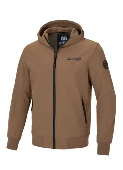 Men's hooded Softshell jacket Midway II - Coyote brown