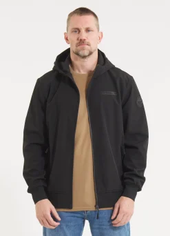 Men's hooded Softshell jacket Midway II - Black
