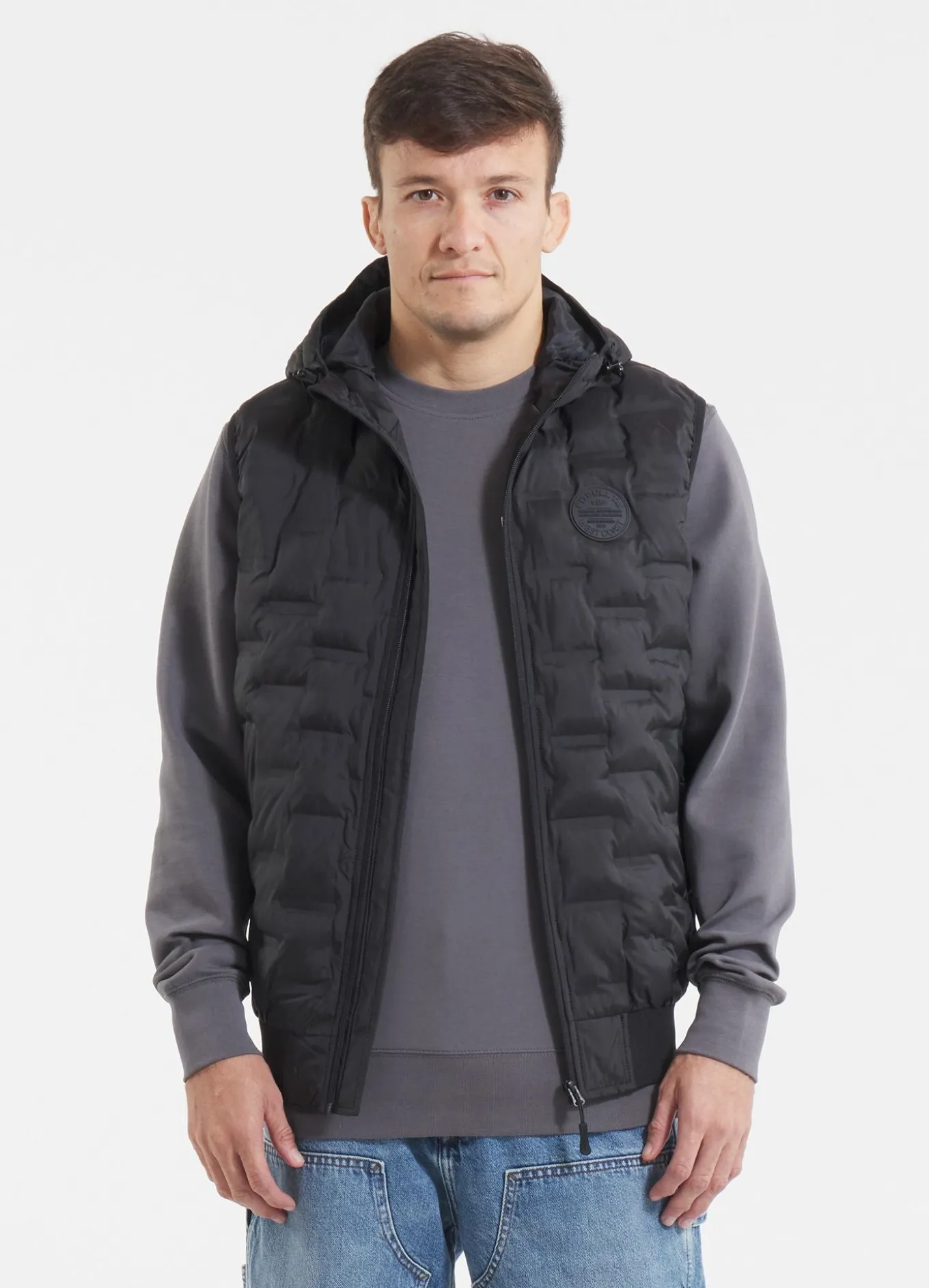 Men's hooded Vest Eclipse - Black