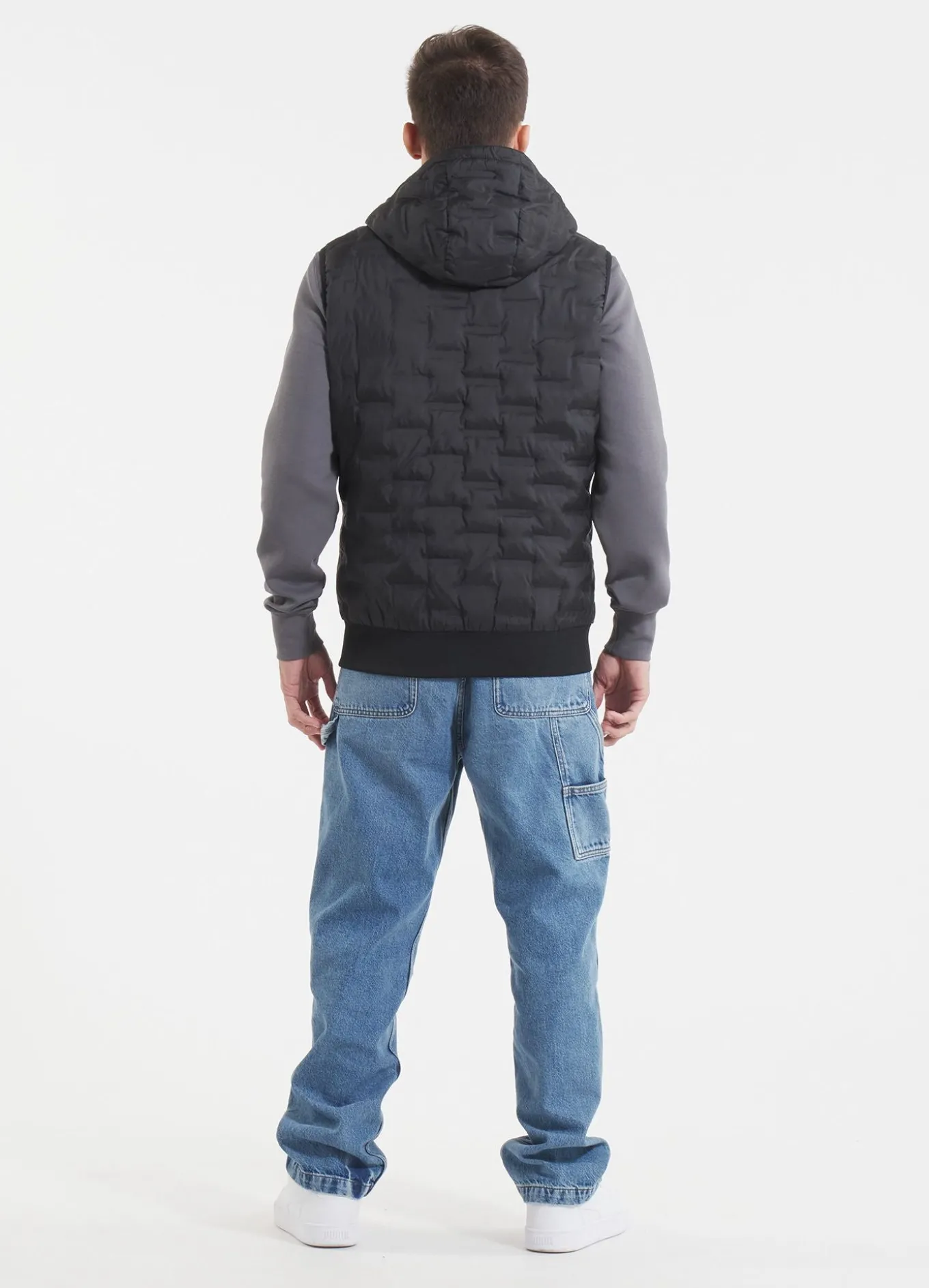 Men's hooded Vest Eclipse - Black