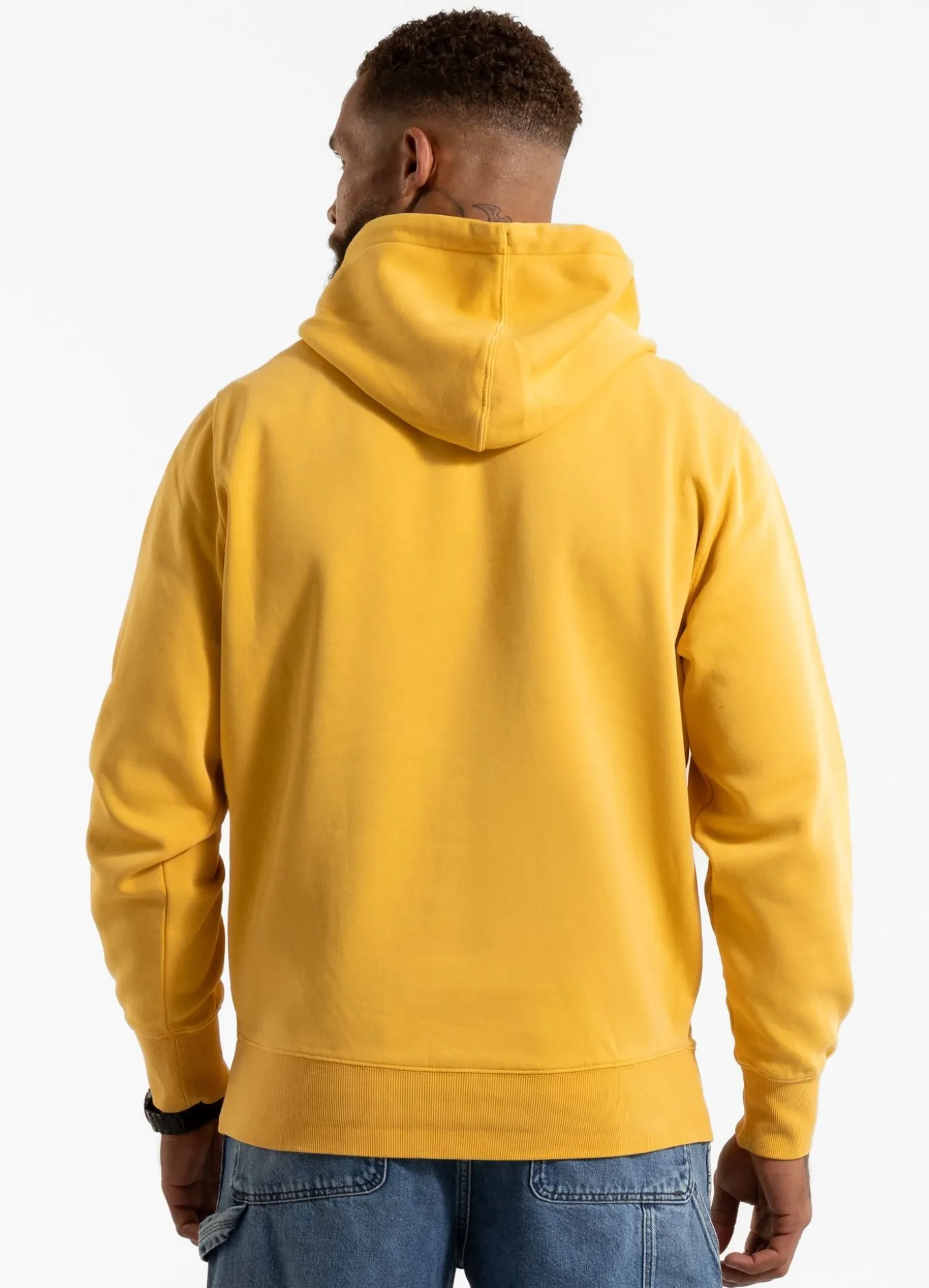Men's Hoodie Washed CALIFORNIA FLAG - Washed yellow