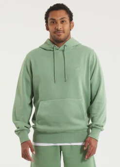 Men's Hoodie Washed Lancaster II - Sage green
