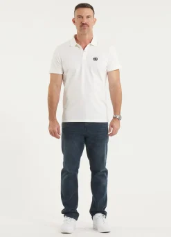 Men's Polo shirt Jersey Slim Fit Small Logo - Offwhite