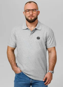 Men's Polo shirt Pique Rockey - Gray Melange