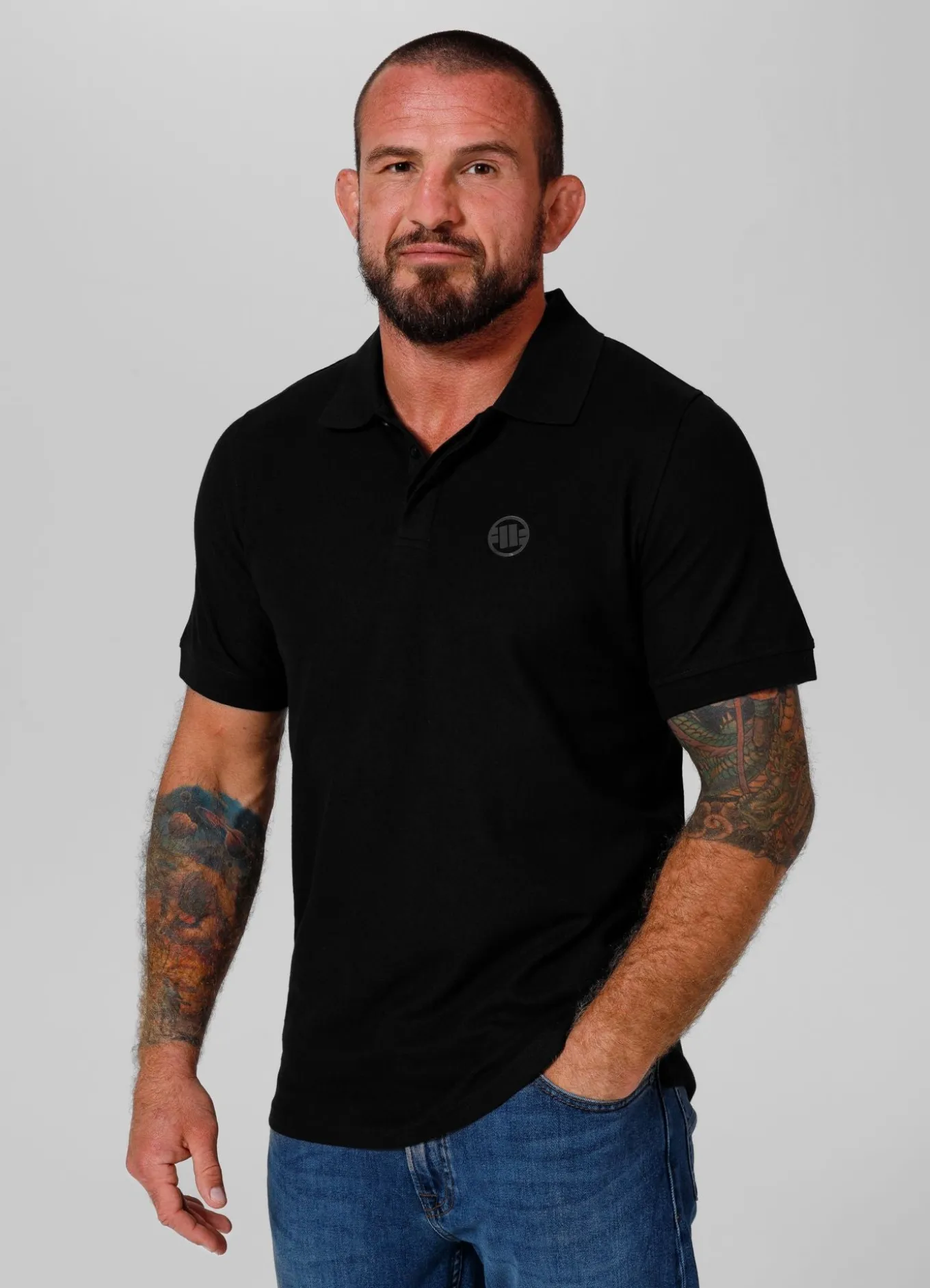 Men's Polo shirt Pique Rockey - Black