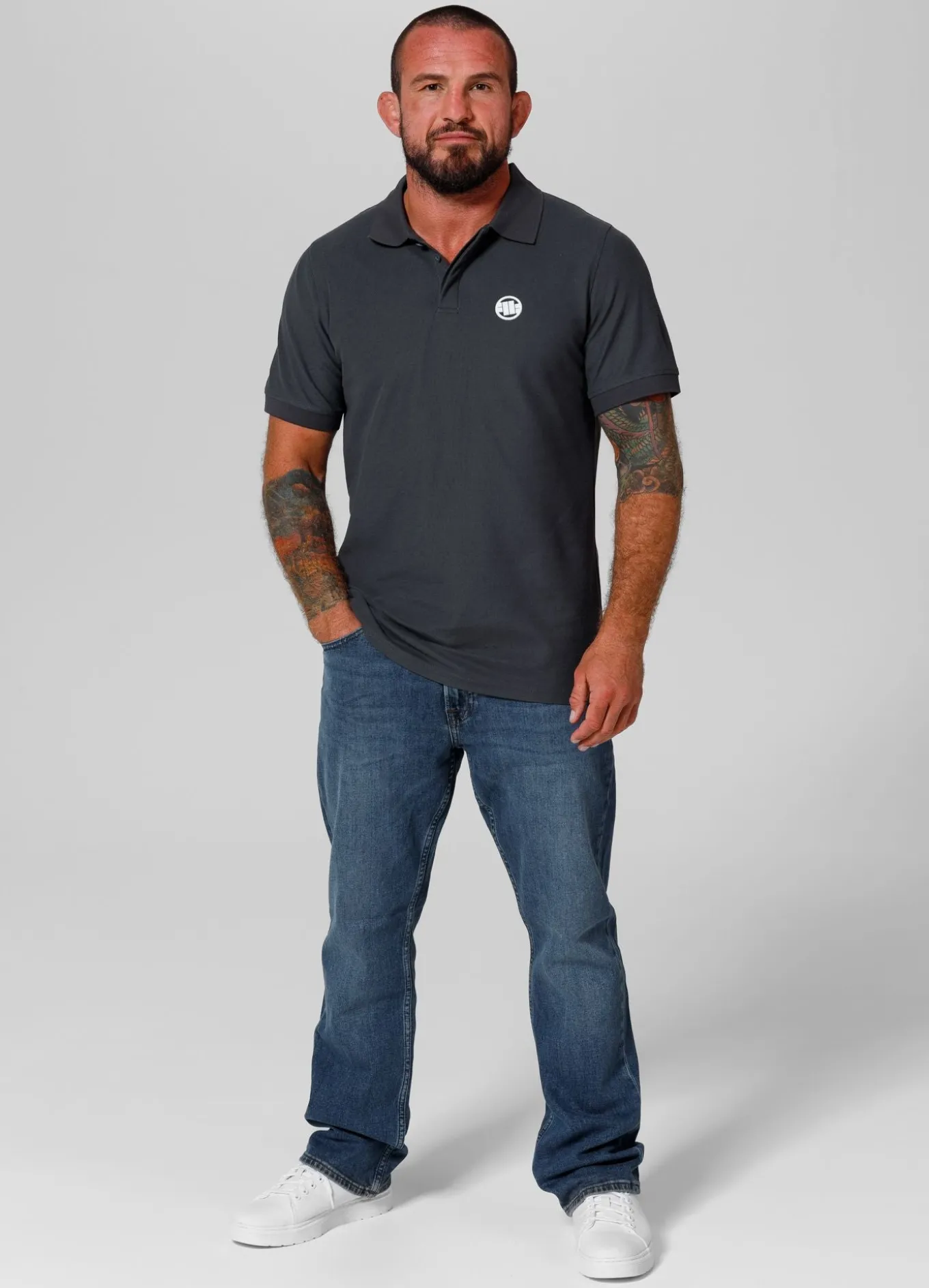 Men's Polo shirt Pique Rockey - Graphite