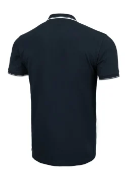 Men's Polo shirt Pique Stripes Regular - Navy