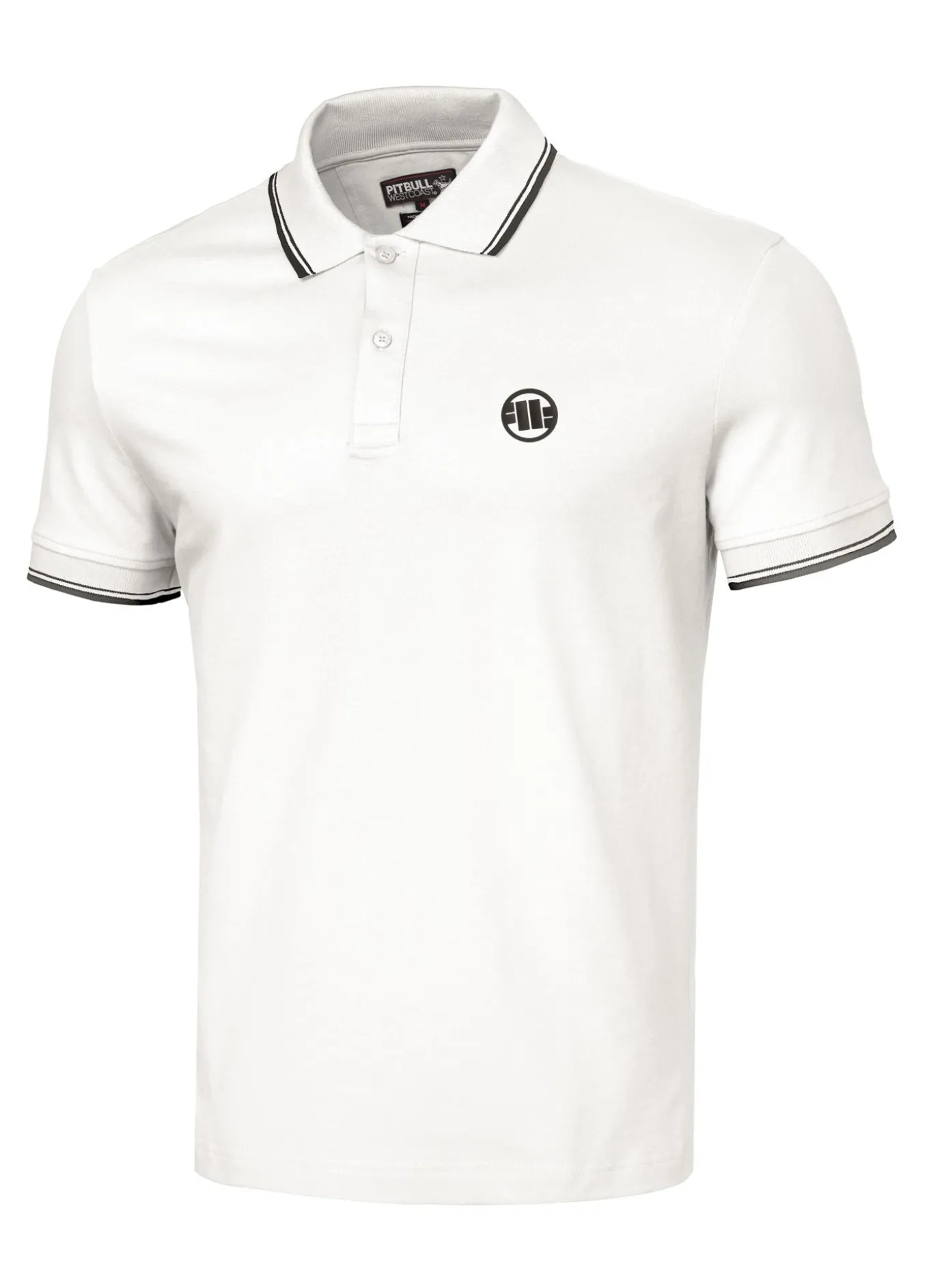Men's Polo shirt Pique Stripes Regular - Offwhite