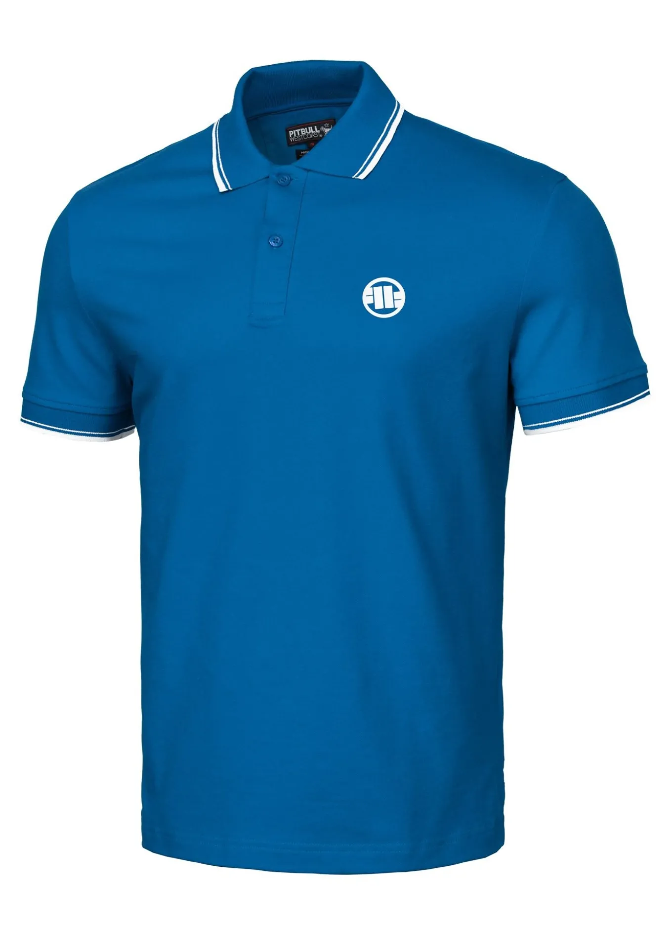 Men's Polo shirt Pique Stripes Regular - Royal blue