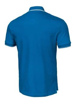 Men's Polo shirt Pique Stripes Regular - Royal blue