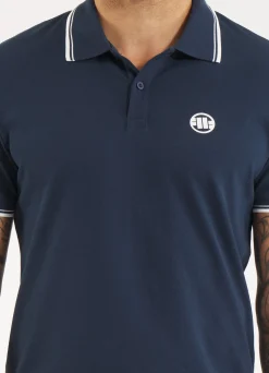 Men's Polo shirt Pique Stripes Regular - Navy