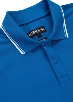 Men's Polo shirt Pique Stripes Regular - Royal blue