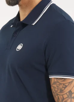Men's Polo shirt Pique Stripes Regular - Navy