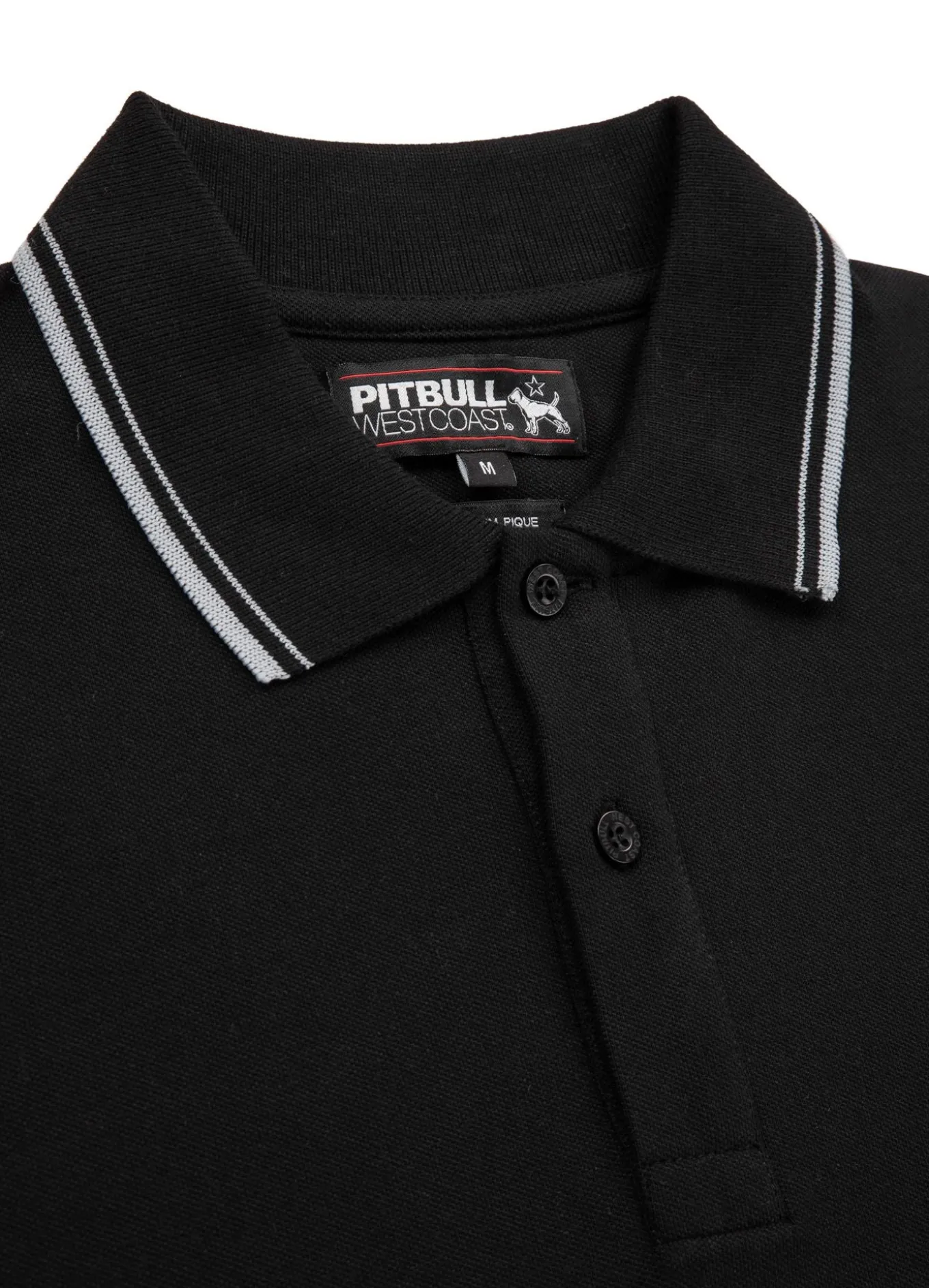 Men's Polo shirt Pique Stripes Regular - Black