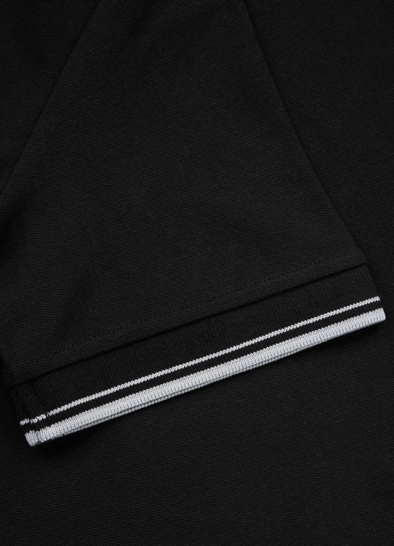 Men's Polo shirt Pique Stripes Regular - Black