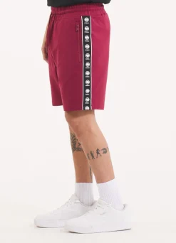 Men's sweat shorts TAPE NUGGET - Burgundy