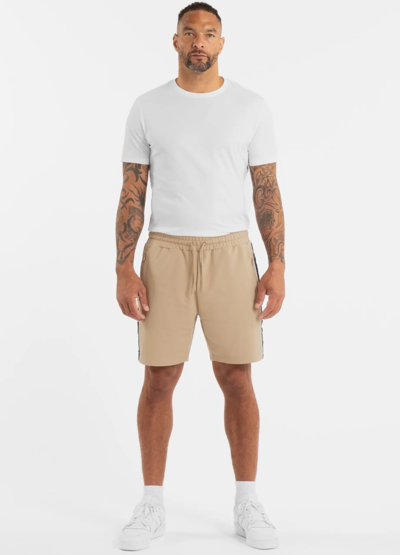 Men's sweat shorts TAPE NUGGET - Pale sand