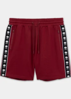 Men's sweat shorts TAPE NUGGET - Burgundy