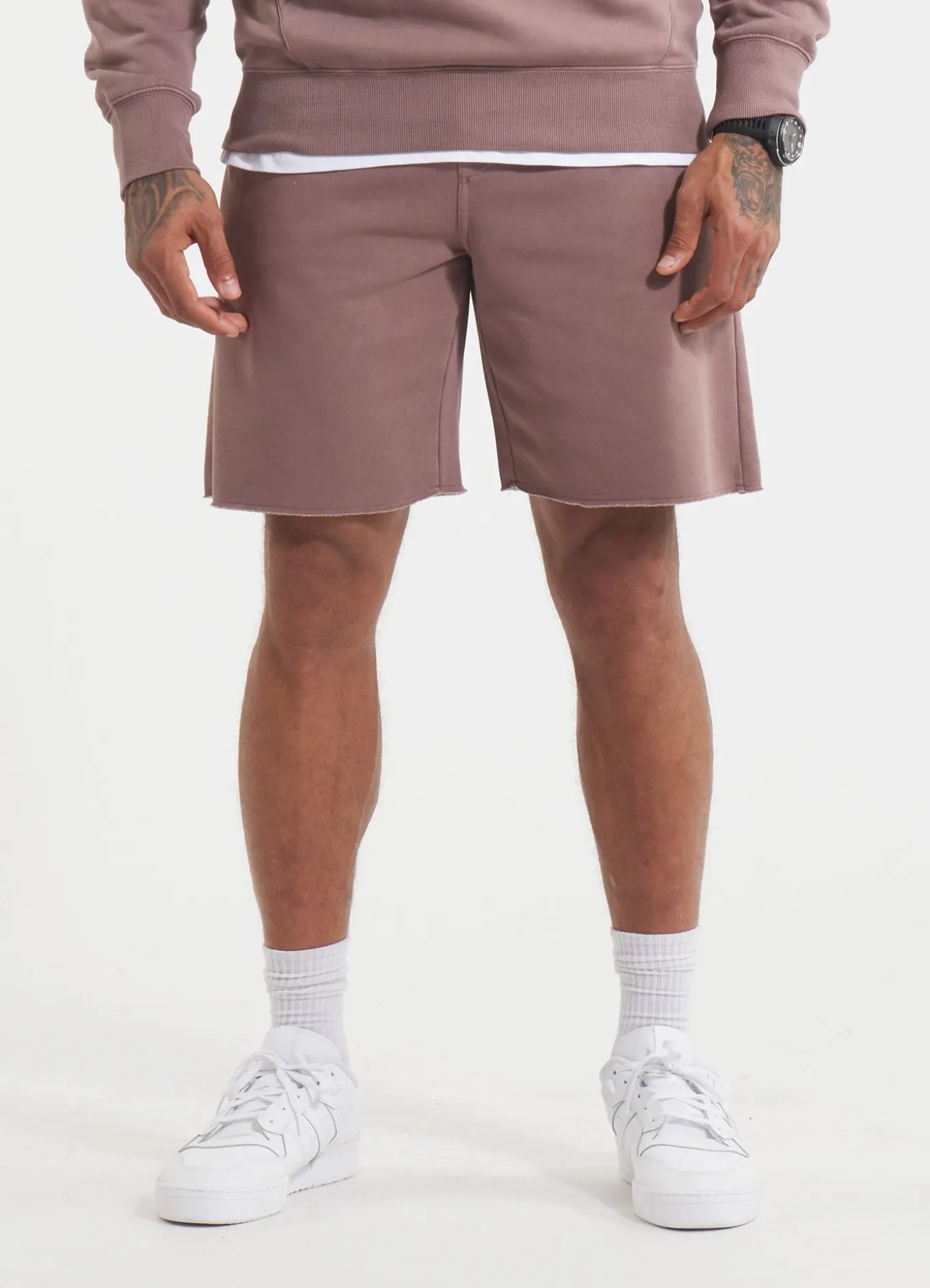 Men's Sweat shorts Washed Lancaster II - Burgundy