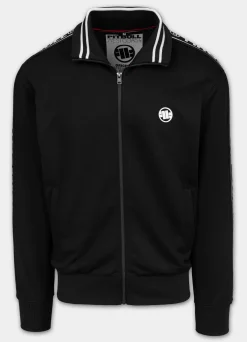 Men's Sweatjacket Oldschool Tape Logo - Black