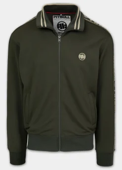 Men's Sweatjacket Oldschool Tape Logo - Dark green