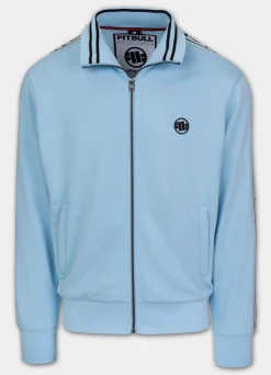 Men's Sweatjacket Oldschool Tape Logo - Light blue