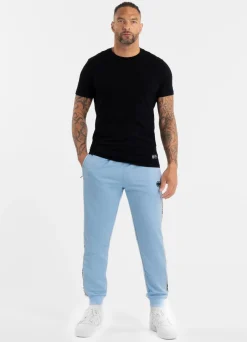 Men's Sweatpants Oldschool Tape Logo - Light blue