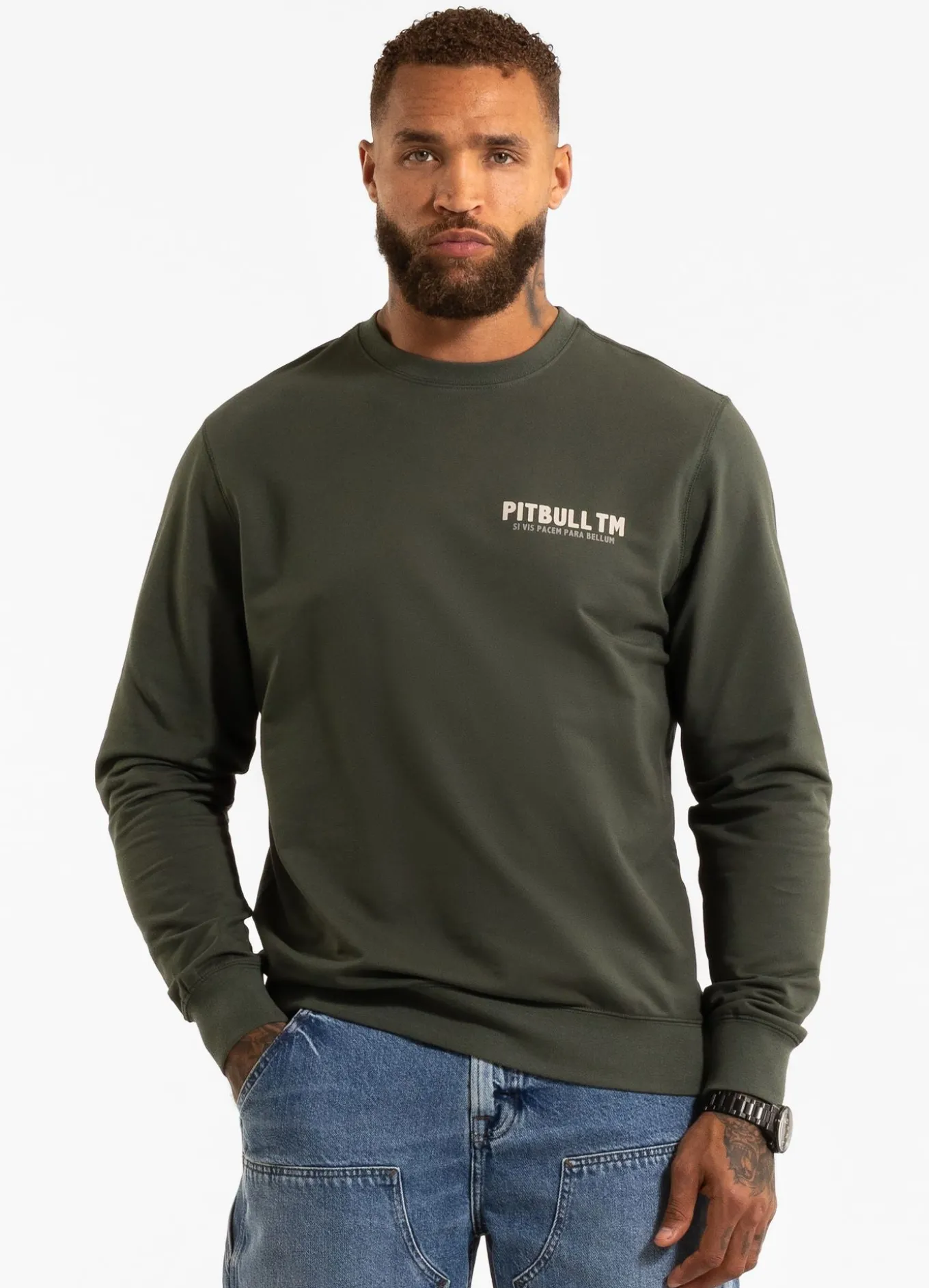 Men's Sweatshirt PARA BELLUM - Dark green