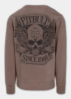 Men's Sweatshirt Washed BITE ME - Burgundy