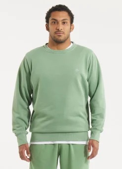 Men's Sweatshirt Washed Lancaster II - Sage green