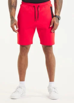 Men's Sweatshorts DOGWOOD POCKET - Fluo Red