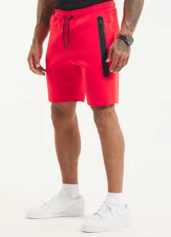 Men's Sweatshorts DOGWOOD POCKET - Fluo Red