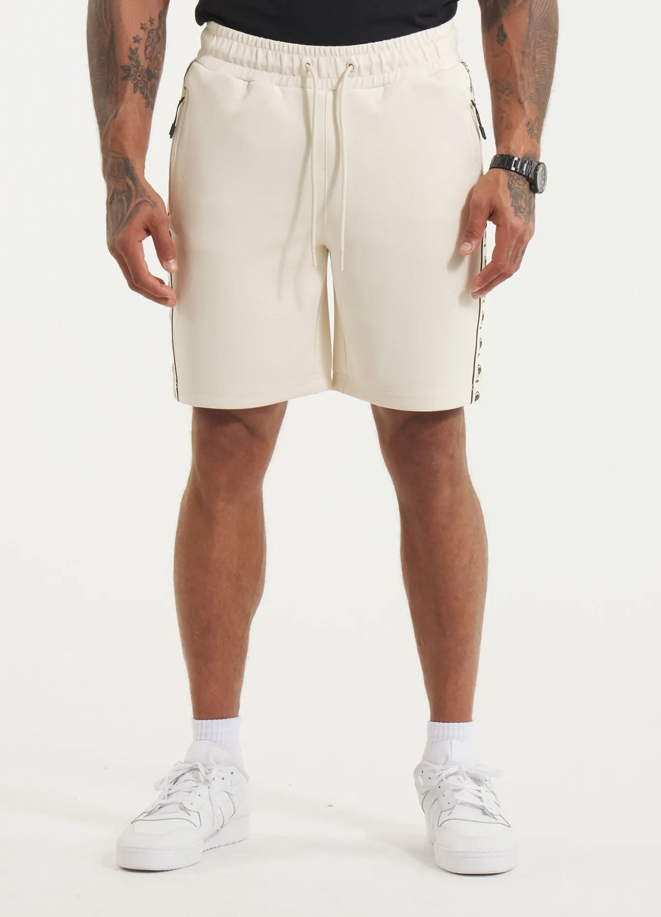 Men's Sweatshorts Oldschool POWERS - Offwhite