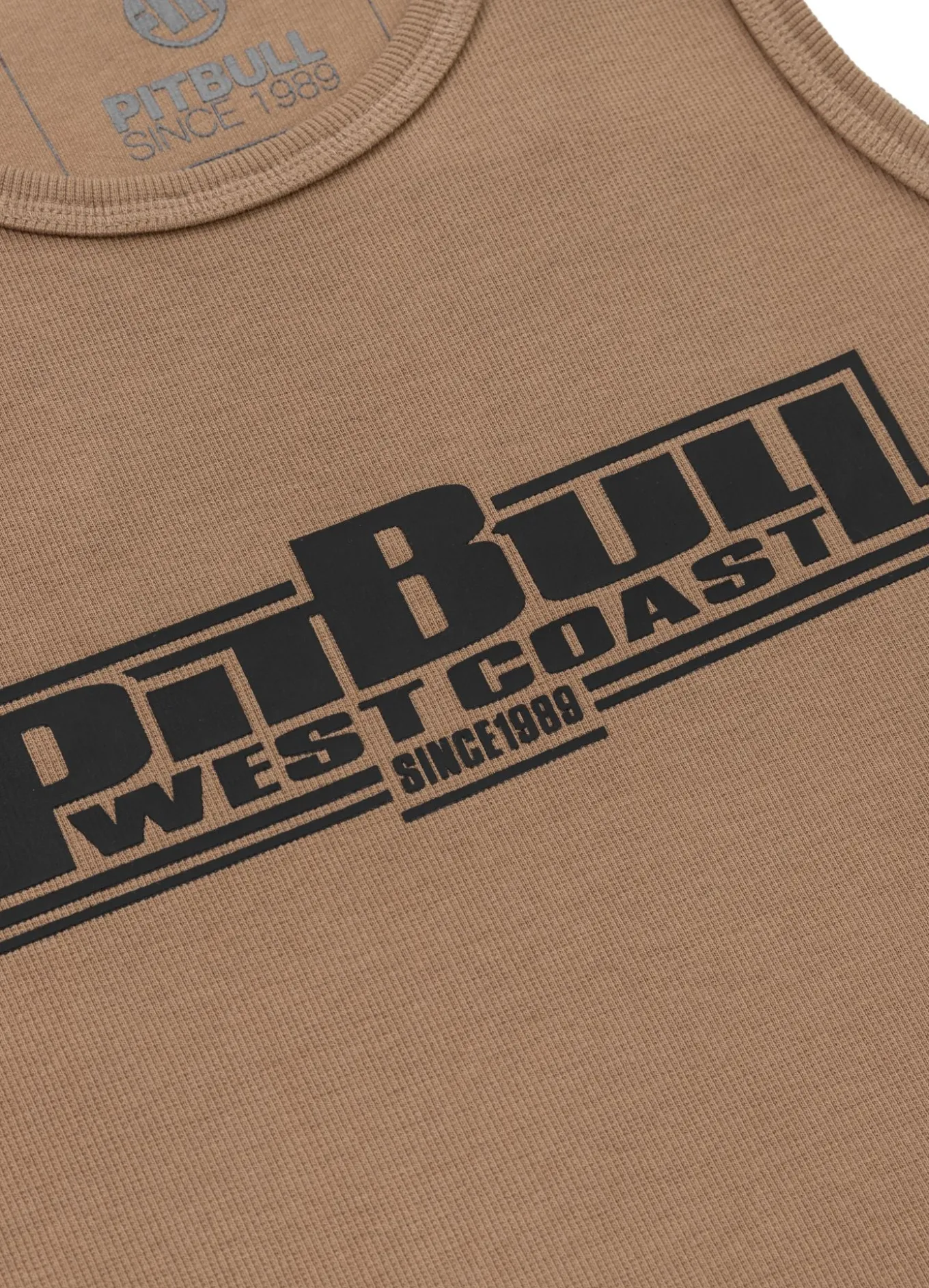 Men's Tank Top Rib BOXING - Coyote brown