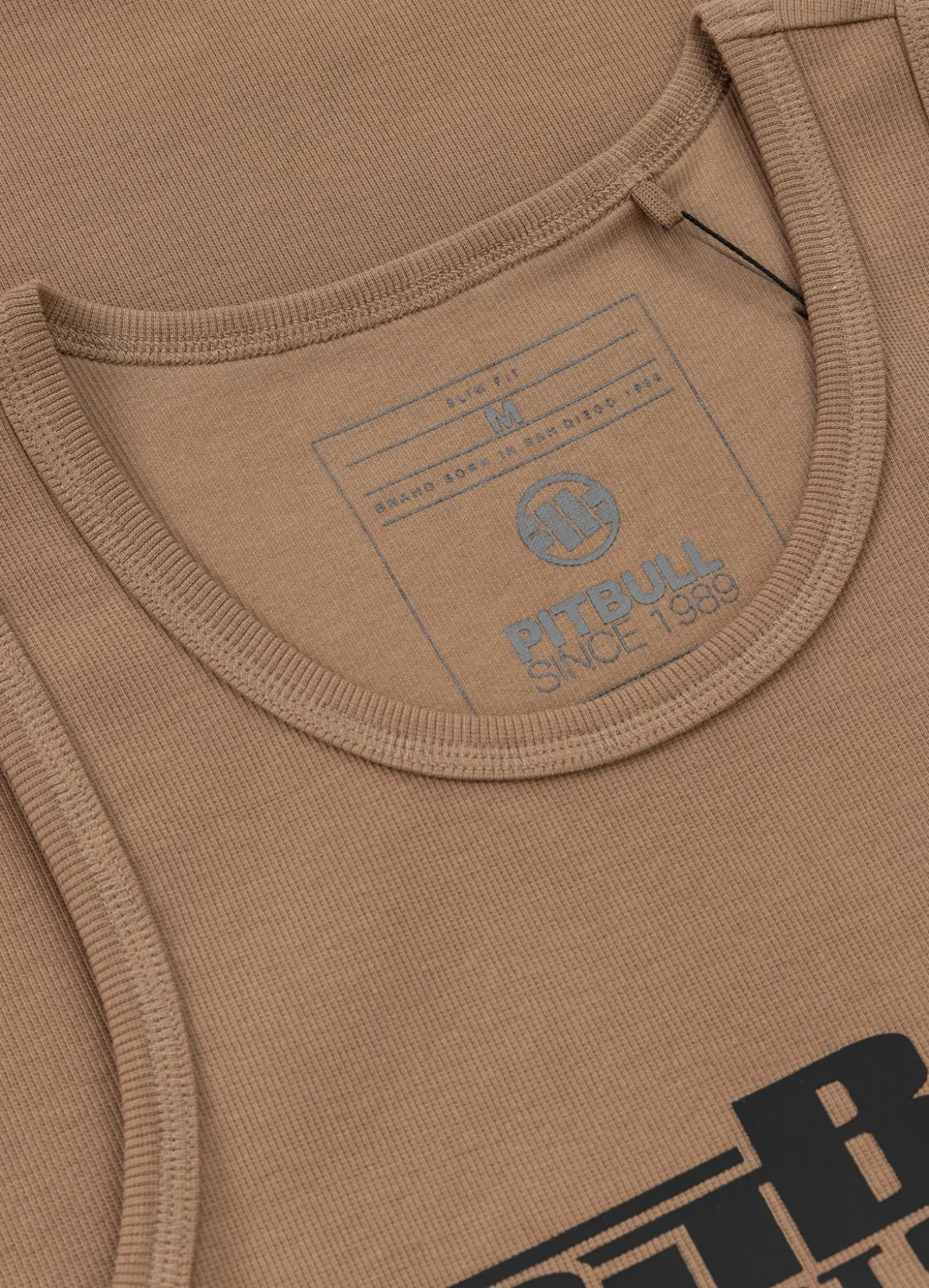 Men's Tank Top Rib BOXING - Coyote brown