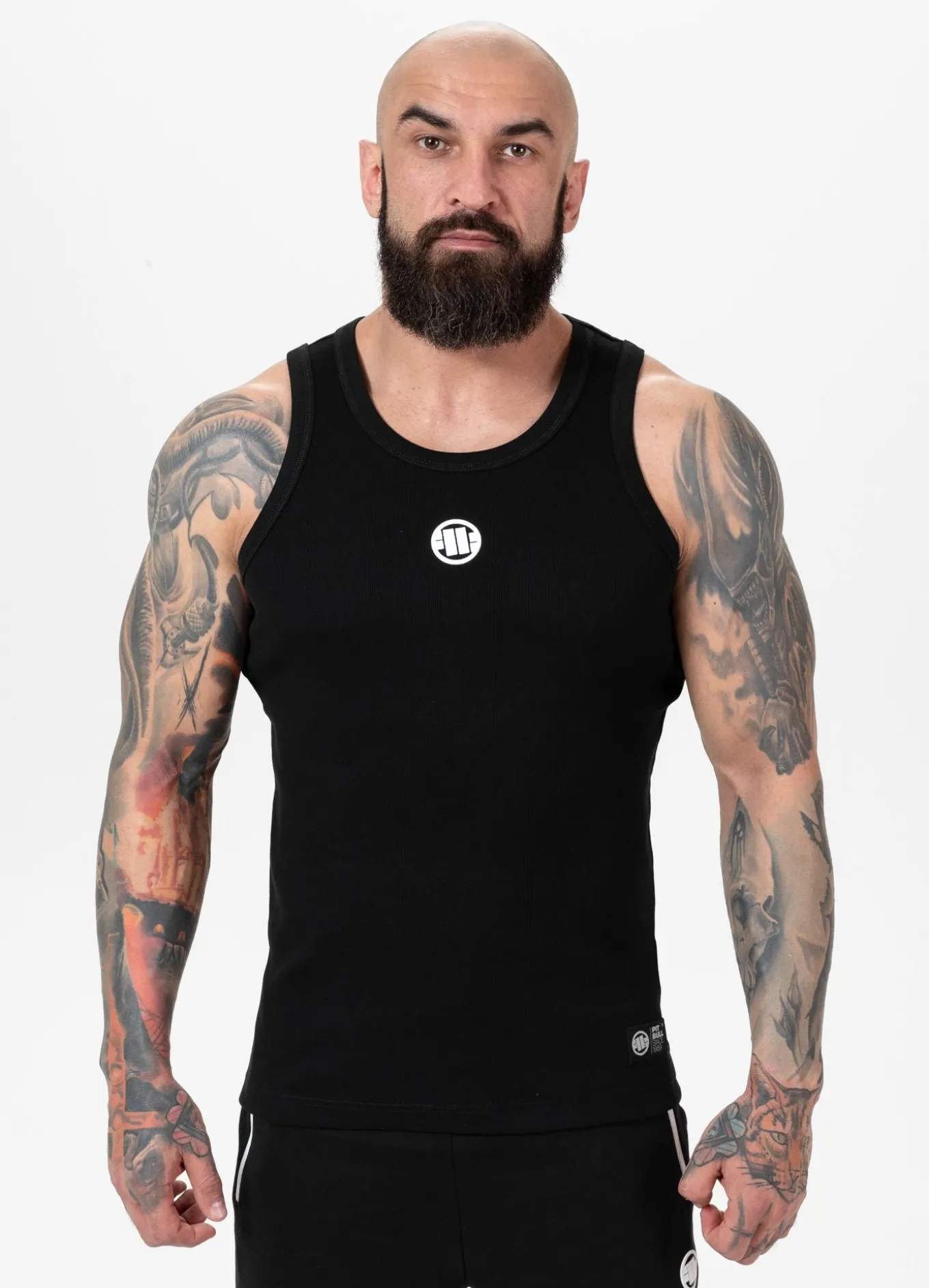 Men's Tank Top Rib SMALL LOGO - Black