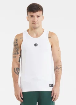 Men's Tank Top Rib SMALL LOGO - White