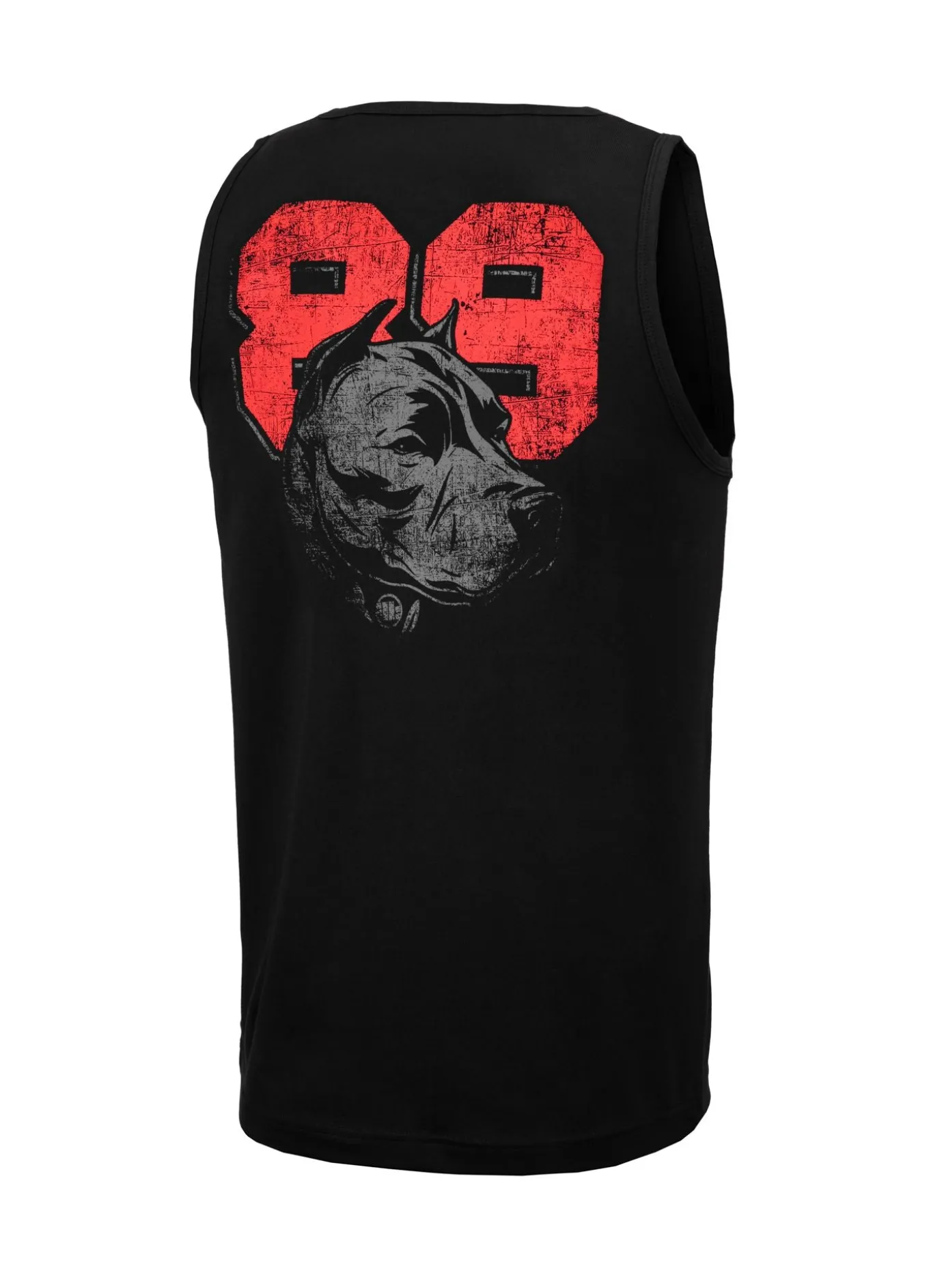 Men's Tank Top Slim Fit Dog 89 - Black