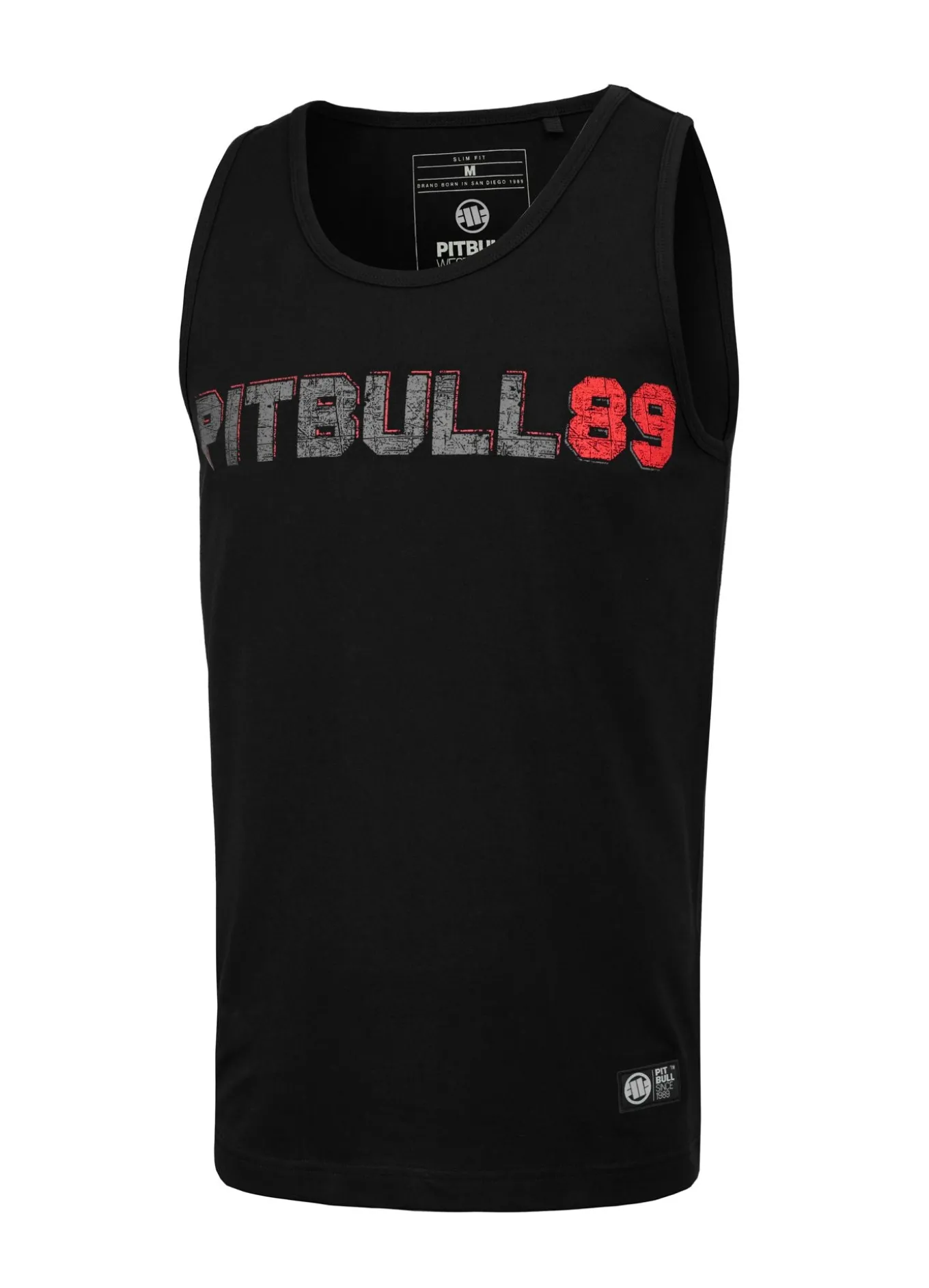 Men's Tank Top Slim Fit Dog 89 - Black