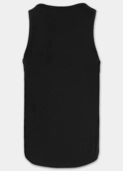 Men's Tank Top Slim Fit Small Logo - Black