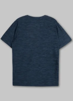 Men's T-Shirt Casual Sport Small Logo - Navy Melange