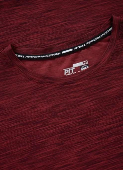 Men's T-Shirt Casual Sport Small Logo - Burgundy Melange